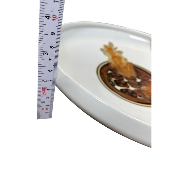 Studio Pottery Abstract White Brown Stoneware Serving Bowl 11.5"x2.5" SKU 9315 - Picture 9 of 10